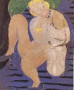 Henri Matisse Nude Woman on a Blue Background (mk35) oil painting reproduction